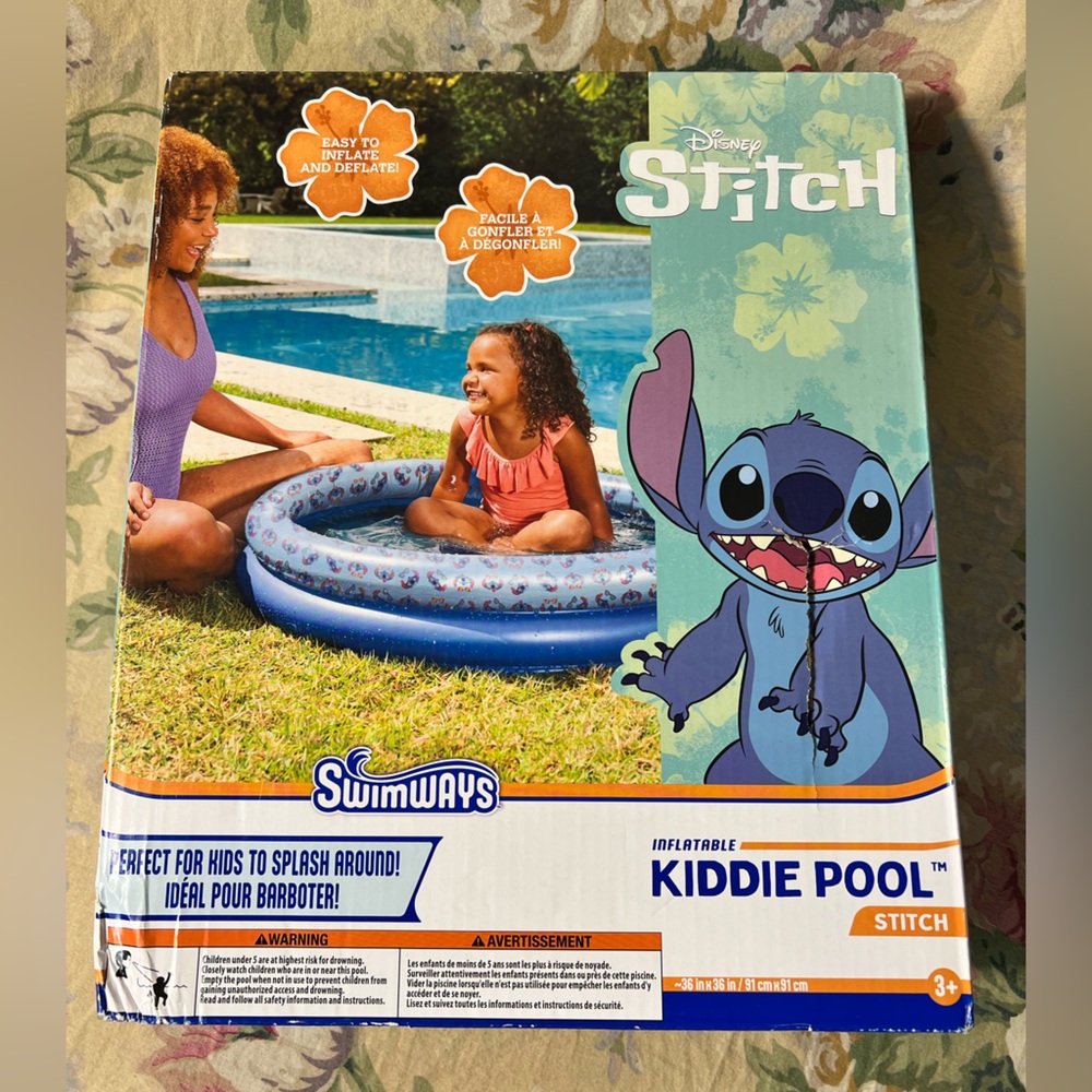 SwimWays Disney Stitch Inflatable Kiddie Pool - Blue